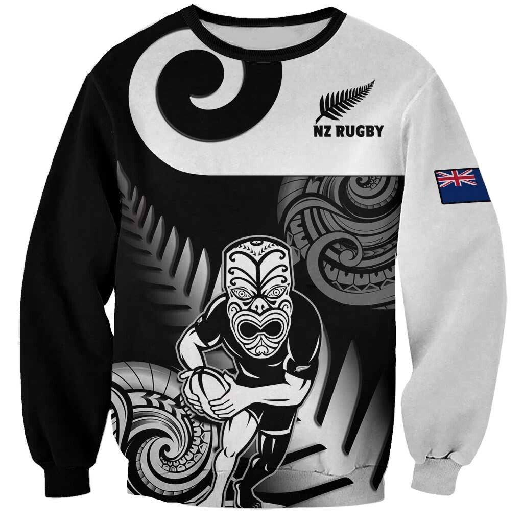 New Zealand Silver Fern Rugby Sweatshirt Go Champions NZ All Black Maori Koru LT14