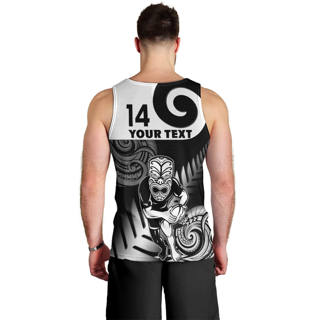 Custom New Zealand Silver Fern Rugby Men Tank Top Go Champions NZ All Black Maori Koru LT14 - Polynesian Pride
