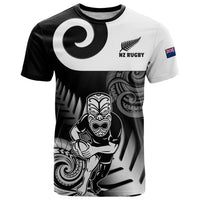 Custom New Zealand Silver Fern Rugby T Shirt Go Champions NZ All Black Maori Koru LT14 Black - Polynesian Pride