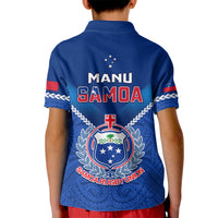 Samoa Rugby Kid Polo Shirt 2023 Go Manu Samoa LT14 - Polynesian Pride