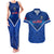 Custom Samoa Rugby Couples Matching Tank Maxi Dress and Hawaiian Shirt 2023 Go Manu Samoa LT14 Blue - Polynesian Pride