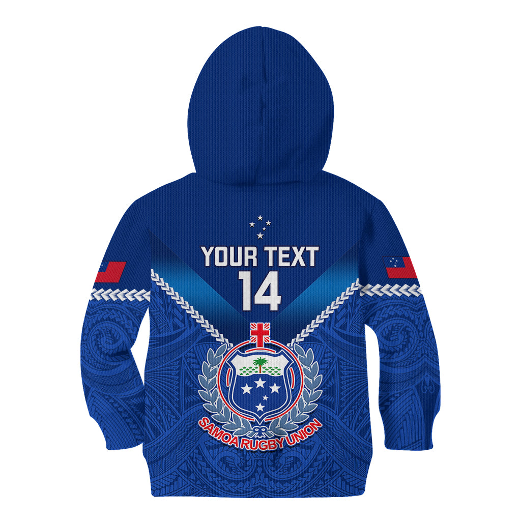 Custom Samoa Rugby Kid Hoodie 2023 Go Manu Samoa LT14 - Polynesian Pride