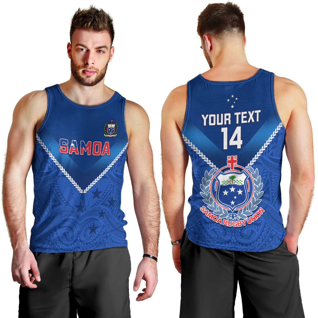 Custom Samoa Rugby Men Tank Top 2023 Go Manu Samoa LT14 - Polynesian Pride