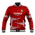 Tonga Rugby Baseball Jacket 2023 Ikale Tahi Tongan Ngatu Pattern LT14 Unisex Red - Polynesian Pride