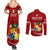 Tonga Rugby Couples Matching Summer Maxi Dress and Long Sleeve Button Shirts 2023 Ikale Tahi Tongan Ngatu Pattern LT14 - Polynesian Pride