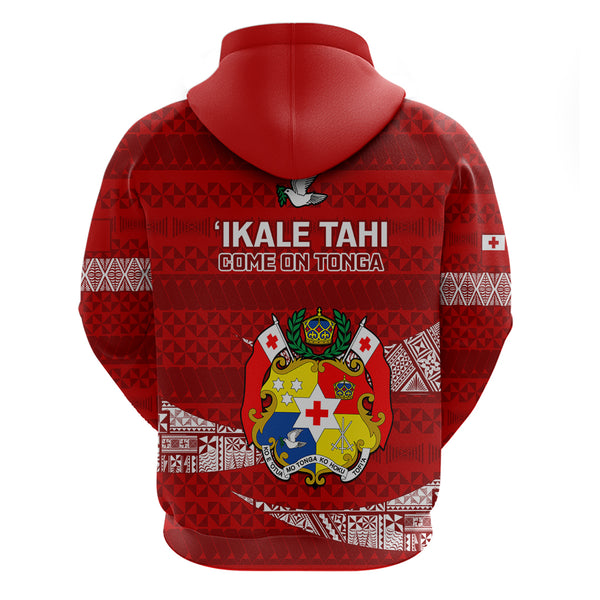 Custom Tonga Rugby Off Shoulder Sweater World Cup 2023 Coat Of Arms Ngatu Pattern LT05 main image 1
