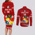 Custom Tonga Rugby Couples Matching Long Sleeve Bodycon Dress and Long Sleeve Button Shirts 2023 Ikale Tahi Tongan Ngatu Pattern LT14 - Polynesian Pride