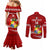 Custom Tonga Rugby Couples Matching Mermaid Dress and Long Sleeve Button Shirts 2023 Ikale Tahi Tongan Ngatu Pattern LT14 - Polynesian Pride