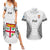 Fiji Rugby Couples Matching Summer Maxi Dress and Hawaiian Shirt 2023 Go Champions World Cup Fijian Tapa Pattern LT14 White - Polynesian Pride