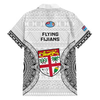 Fiji Rugby Family Matching Off Shoulder Short Dress and Hawaiian Shirt 2023 Go Champions World Cup Fijian Tapa Pattern LT14 - Polynesian Pride
