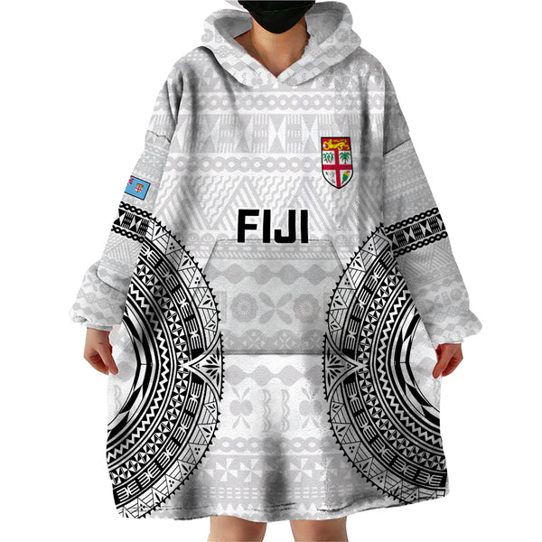 Custom Fiji Rugby Sweatshirt World Cup 2023 Go Champions Fijian Tapa Blue Version LT14