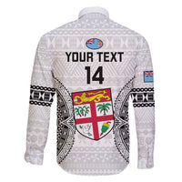 Custom Fiji Rugby Family Matching Long Sleeve Bodycon Dress and Hawaiian Shirt 2023 Go Champions World Cup Fijian Tapa Pattern LT14 - Polynesian Pride