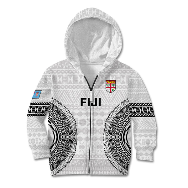 Custom Fiji School Kid Hoodie Ratu Kadavulevu Heron With Fijian Tapa LT14 main image 1
