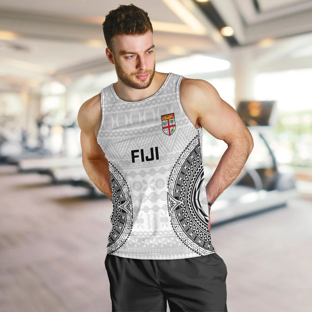 Custom Fiji Rugby Men Tank Top 2023 Go Champions World Cup Fijian Tapa Pattern LT14 - Polynesian Pride