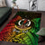 Personalised Vanuatu Family Day Area Rug Happy 26 December Vanuatuan Pig Tusk LT14 Black - Polynesian Pride