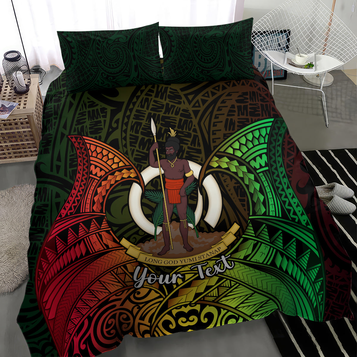 Personalised Vanuatu Family Day Bedding Set Happy 26 December Vanuatuan Pig Tusk LT14 - Polynesian Pride