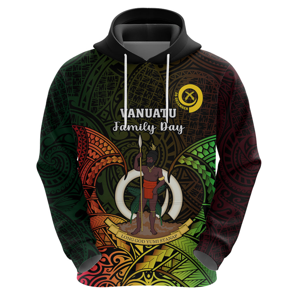 Personalised Vanuatu Family Day Hoodie Happy 26 December Vanuatuan Pig Tusk LT14 - Polynesian Pride