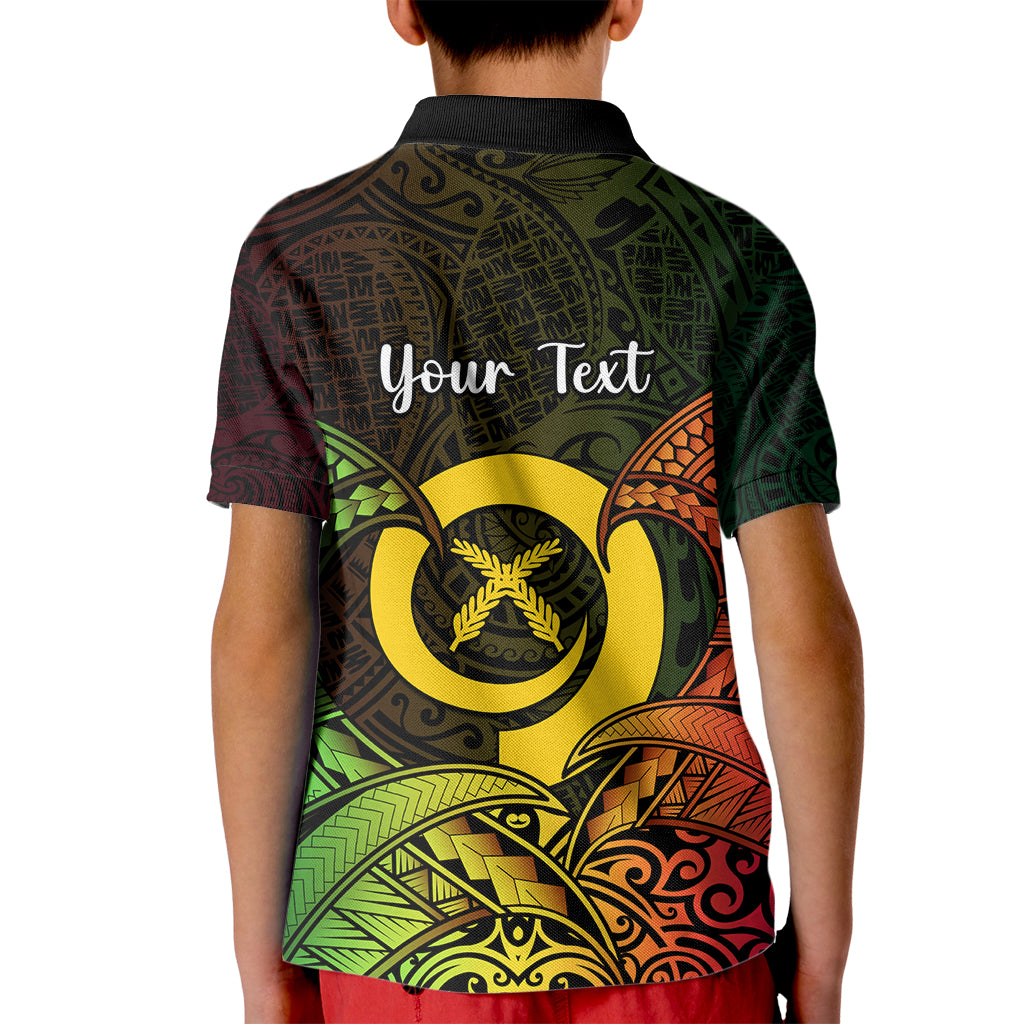 Personalised Vanuatu Family Day Kid Polo Shirt Happy 26 December Vanuatuan Pig Tusk LT14 - Polynesian Pride