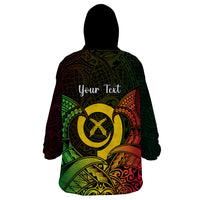 Personalised Vanuatu Family Day Wearable Blanket Hoodie Happy 26 December Vanuatuan Pig Tusk LT14 - Polynesian Pride