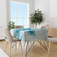 Cyan And White Hawaii Chameleon Tablecloth Plumeria Polynesian Tribal Art LT14 - Polynesian Pride