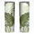 Green And White Hawaii Chameleon Skinny Tumbler Plumeria Polynesian Tribal Art