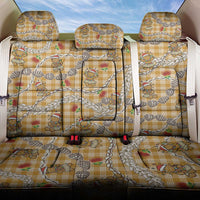 Gold Palaka Hawaii Mele Kalikimaka Back Car Seat Cover Ohia Lehua Shell Leis Funny Gingerbread Santa - Polynesian Pride