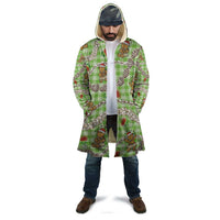 Green Palaka Hawaii Mele Kalikimaka Cloak Ohia Lehua Shell Leis Funny Gingerbread Santa - Polynesian Pride