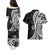 Black Polynesia Paisley Couples Matching Puletasi Dress and Hawaiian Shirt Polynesian With Tropical Flowers LT14 - Polynesian Pride