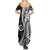 Black Polynesia Paisley Family Matching Summer Maxi Dress and Hawaiian Shirt Polynesian With Tropical Flowers LT14 - Polynesian Pride