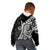 Black Polynesia Paisley Kid Hoodie Polynesian With Tropical Flowers LT14 - Polynesian Pride