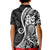 Black Polynesia Paisley Kid Polo Shirt Polynesian With Tropical Flowers LT14 - Polynesian Pride