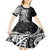 Black Polynesia Paisley Kid Short Sleeve Dress Polynesian With Tropical Flowers LT14 - Polynesian Pride