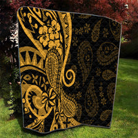 Gold Polynesia Paisley Quilt Polynesian With Tropical Flowers LT14 - Polynesian Pride