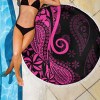 Pink Polynesia Paisley Beach Blanket Polynesian With Tropical Flowers LT14 - Polynesian Pride