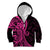 Pink Polynesia Paisley Kid Hoodie Polynesian With Tropical Flowers LT14 Zip Hoodie Pink - Polynesian Pride