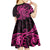 Pink Polynesia Paisley Kid Short Sleeve Dress Polynesian With Tropical Flowers LT14 - Polynesian Pride