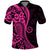 Pink Polynesia Paisley Polo Shirt Polynesian With Tropical Flowers LT14 Pink - Polynesian Pride