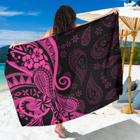 Pink Polynesia Paisley Sarong Polynesian With Tropical Flowers LT14 One Size 44 x 66 inches Pink - Polynesian Pride