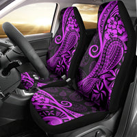 Polynesia Paisley Car Seat Cover Polynesian With Tropical Flowers - Purple LT14 - Polynesian Pride