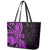 Polynesia Paisley Leather Tote Bag Polynesian With Tropical Flowers - Purple LT14 - Polynesian Pride