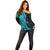 Polynesia Paisley Off Shoulder Sweater Polynesian With Tropical Flowers - Turquoise LT14 - Polynesian Pride