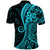 Polynesia Paisley Polo Shirt Polynesian With Tropical Flowers - Turquoise LT14 - Polynesian Pride