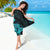Polynesia Paisley Sarong Polynesian With Tropical Flowers - Turquoise LT14 - Polynesian Pride