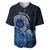 Talofa Samoa Baseball Jersey Samoan Kava Bowl Siapo Pattern - Blue LT14 Blue - Polynesian Pride