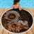 Talofa Samoa Beach Blanket Samoan Kava Bowl Siapo Pattern - Brown LT14 - Polynesian Pride
