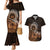 Talofa Samoa Couples Matching Mermaid Dress and Hawaiian Shirt Samoan Kava Bowl Siapo Pattern - Brown LT14 Brown - Polynesian Pride