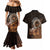 Talofa Samoa Couples Matching Mermaid Dress and Hawaiian Shirt Samoan Kava Bowl Siapo Pattern - Brown LT14 - Polynesian Pride