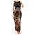 Talofa Samoa Family Matching Tank Maxi Dress and Hawaiian Shirt Samoan Kava Bowl Siapo Pattern - Brown LT14 Mom's Dress Brown - Polynesian Pride