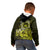 Lime Green Talofa Samoa Kid Hoodie Samoan Kava Bowl Siapo Pattern LT14 - Polynesian Pride