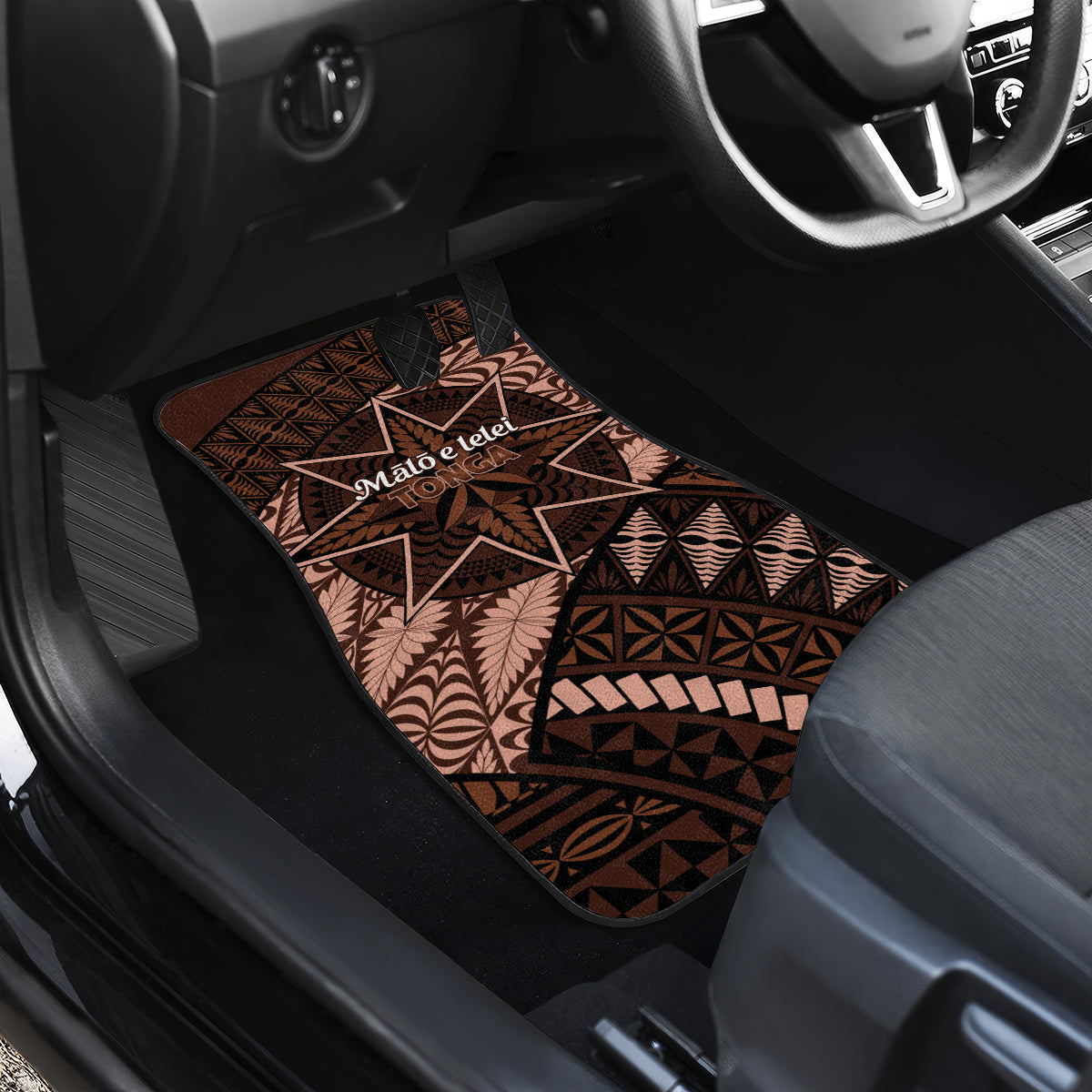 Malo e lelei Tonga Car Mats Tongan Ngatu Pattern Vintage Vibes LT14 - Polynesian Pride